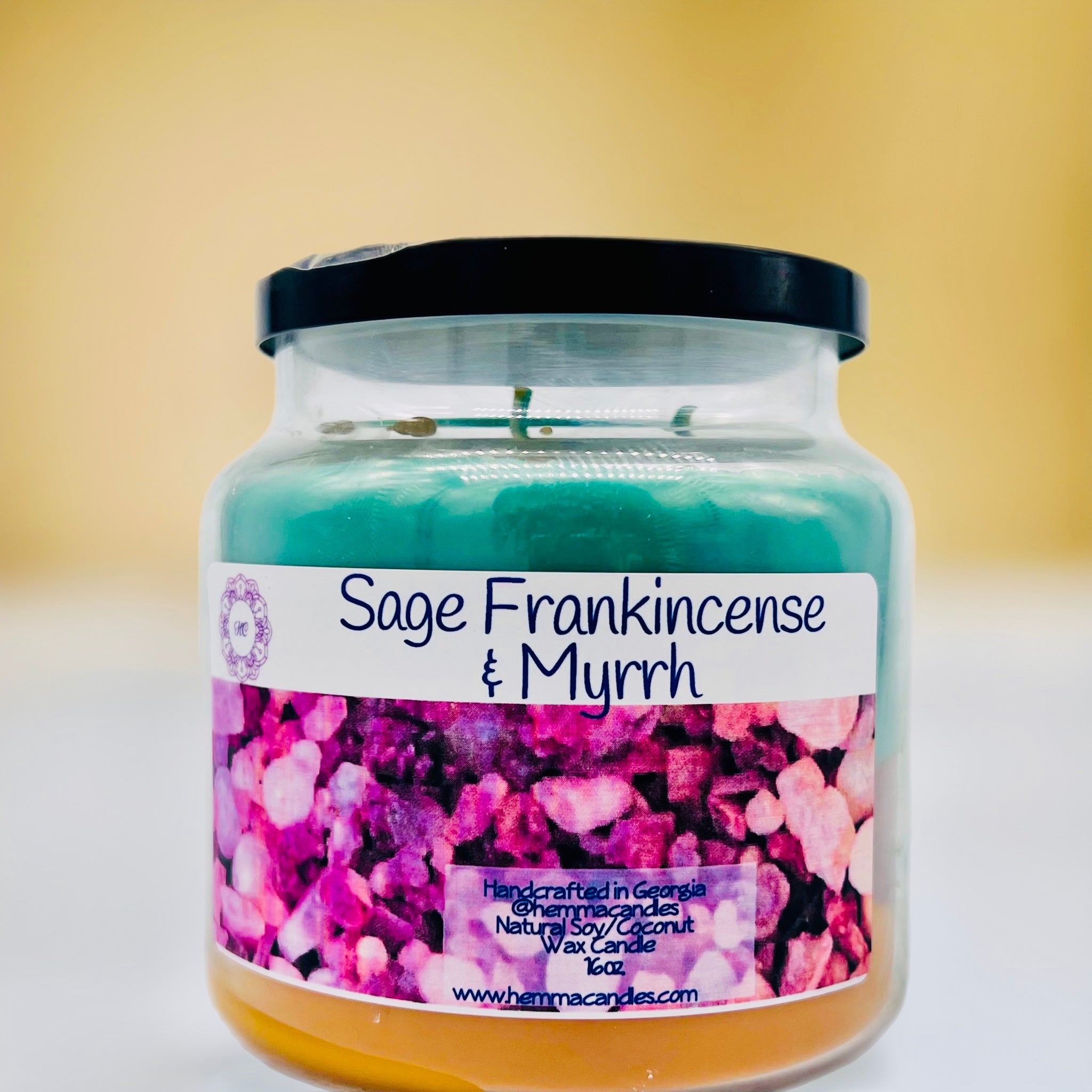 Frankincense and Myrrh- 8oz Mason Jar Soy Candle