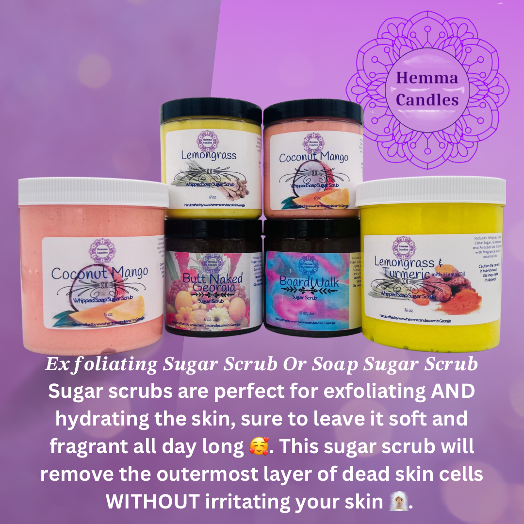 Exfoliating Sugar Scrub or Whipped Soap Sugar Scrub