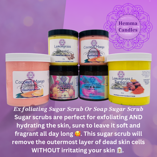 Exfoliating Sugar Scrub or Whipped Soap Sugar Scrub