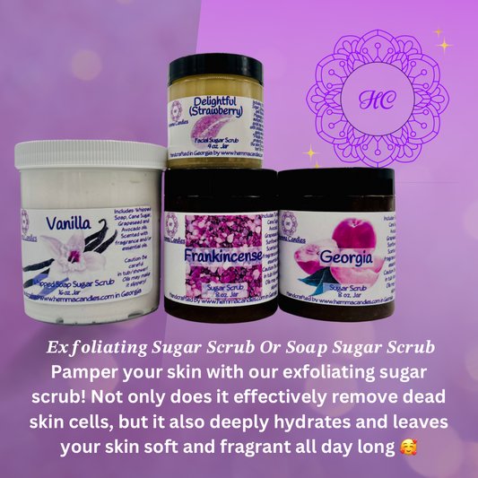 Exfoliating Sugar Scrub or Whipped Soap Sugar Scrub